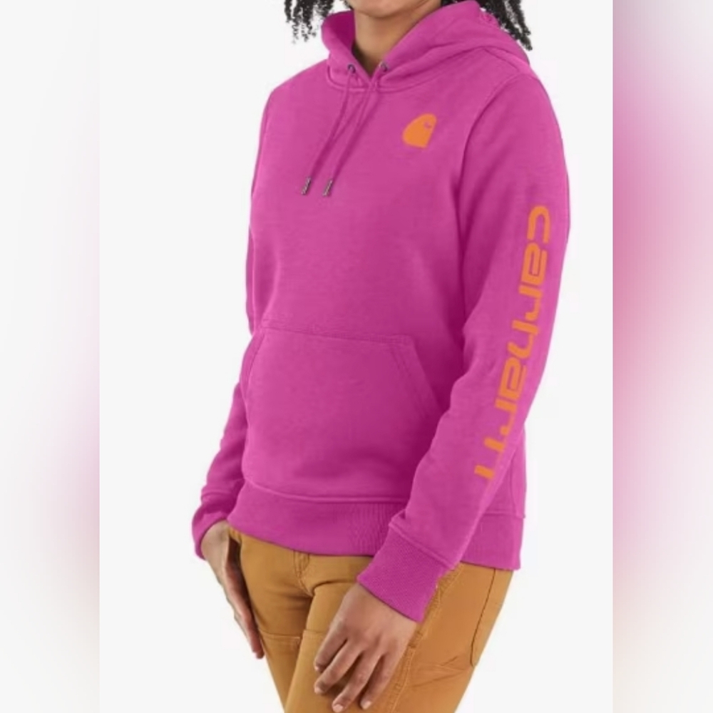 Carhartt Clarksburg Graphic Sleeve Logo Hoodie Size L MSRP $59.99